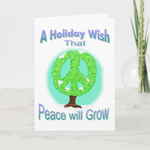 Peace will Grow Holiday Wish Card
