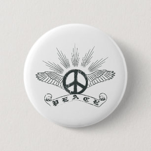 peace wing 2 inch round button