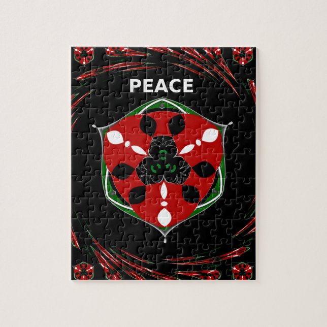 "Peace: with Shield Emblem" Art Print Jigsaw Puzzle (Vertical)
