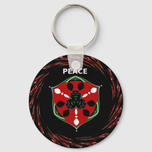 "Peace: with Shield Emblem" Art Print Keychain