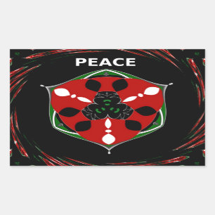 "Peace: with Shield Emblem" Art Print Sticker