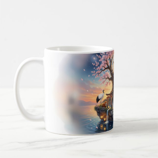 Peace Within Cherry Blossom Oasis Mug (Left)