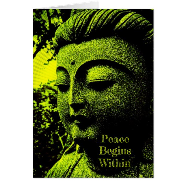 Peace Within Green Serenity Card (Front)