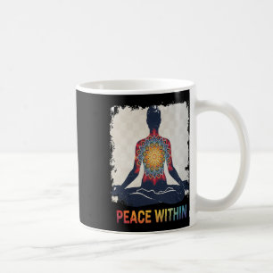 Peace Within Mandala Yoga Meditation Design  Coffee Mug