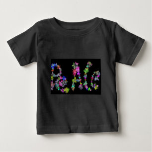Peace Within, Peace Around   Floral Typography Ins Baby T-Shirt