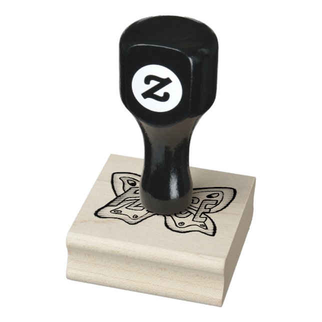 Peace Word Butterfly Rubber Stamp (Stamp)