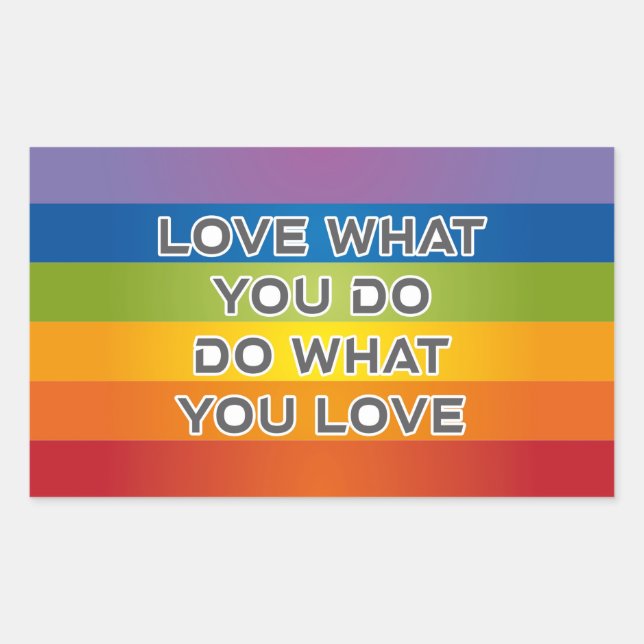 Peace Word Letters - Flag on Rainbow Background Sticker (Front)