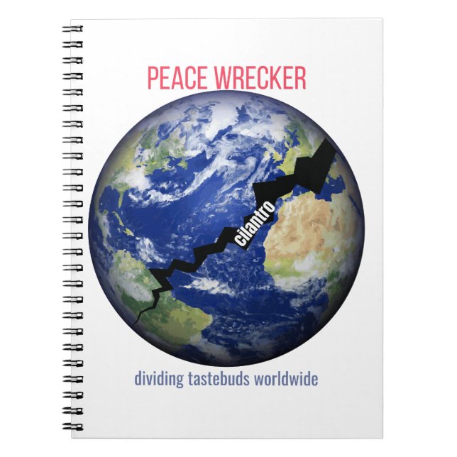 Peace Wrecker – Dividing Tastebuds Worldwide Notebook (Front)