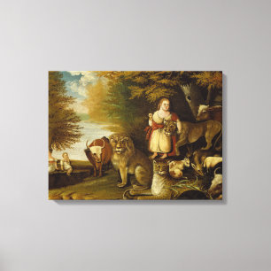 Peaceable Kingdom 1830-32 Canvas Print