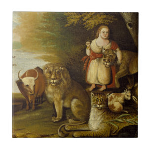 Peaceable Kingdom 1830-32 Tile