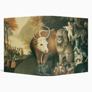 Peaceable Kingdom by Edward Hicks Vintage Folk Art Binder