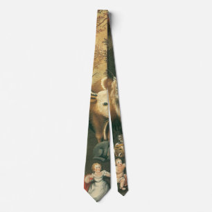 Peaceable Kingdom by Edward Hicks Vintage Folk Art Tie