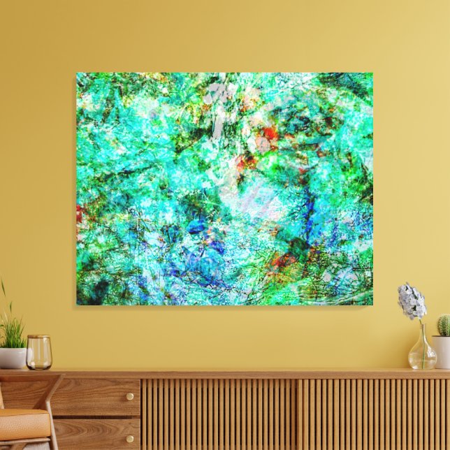Peaceful abstract Stretched Canvas Print,Relaxed  Print (Insitu(LivingRoom))
