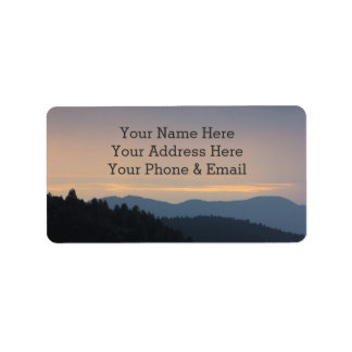 Peaceful Afternoon Blue Mountains Trees Forest Label