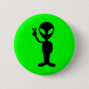 Peaceful Alien 2 Inch Round Button
