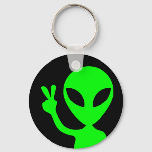 Peaceful Alien Keychain