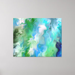 Peaceful Aquamarine Abstract 1.7 Canvas Print