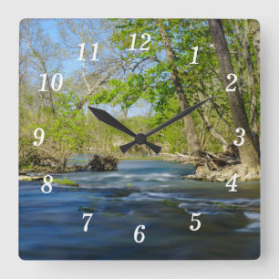 Peaceful At The River Wall Clock
