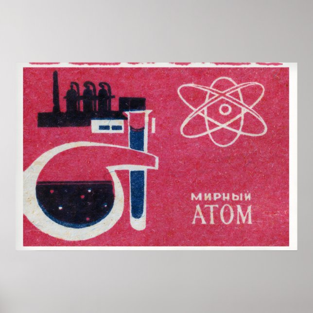 Peaceful Atom Chemistry - Matchbox Print (Front)