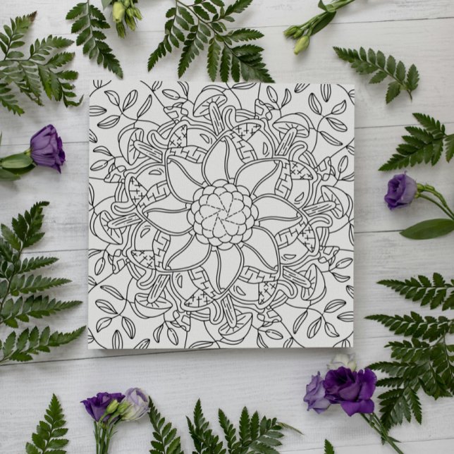 Peaceful Autumn: Forest Colouring Card (Creator Uploaded)