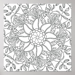 Peaceful Autumn: Forest Colouring Poster