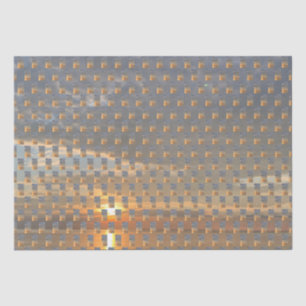 Peaceful Beach Ocean Sky Sunrise Collage Tissue Pa Paper