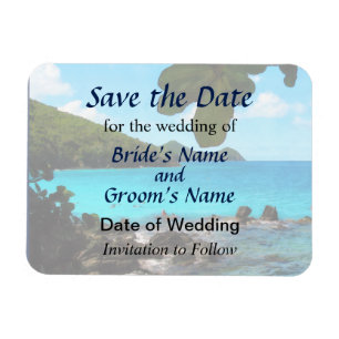 Peaceful Beach St. Thomas II Save the Date Magnet