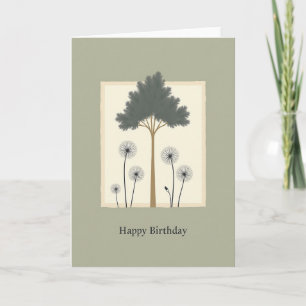 Peaceful Birthday Serene Tree Card