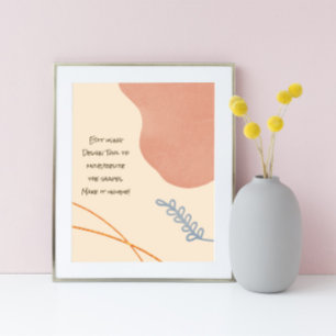 Peaceful Boho Shapes Poster