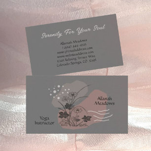 Peaceful Boho Yoga Instructor Business Card