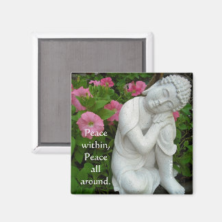 Peaceful Buddha Garden Magnet – Editable Zen Text