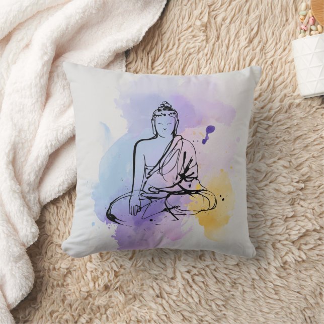 Peaceful Buddha Meditation Pillow (Blanket)