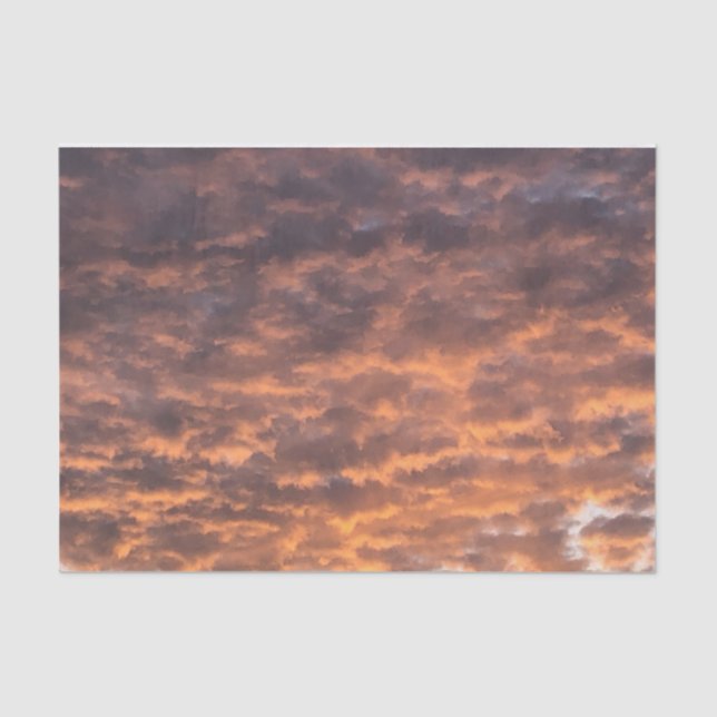 Peaceful Calm Dusk Sunset in the Clouds Evening    Tissue Paper (Front)