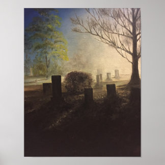 Peaceful Cemetery Poster