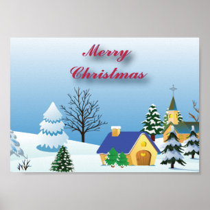 Peaceful Christmas Church Poster