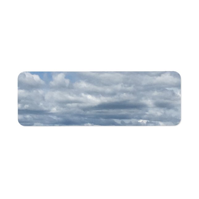Peaceful Clouds and Sea Return Label (Devant)