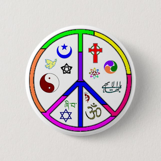 Peaceful Coexistence 2 Inch Round Button (Front)