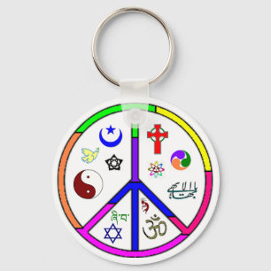 Peaceful Coexistence Keychain
