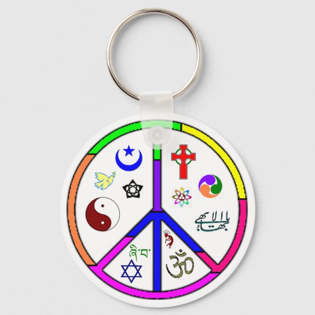 Peaceful Coexistence Keychain (Front)