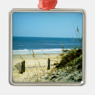 Peaceful Day At The Beach Metal Ornament