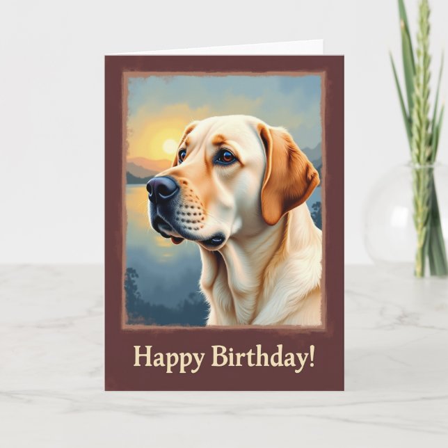 Peaceful Dog Horizon Card (Front)
