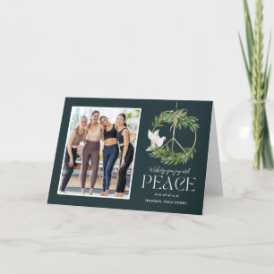 Peaceful Dove Business Holiday Photo Card