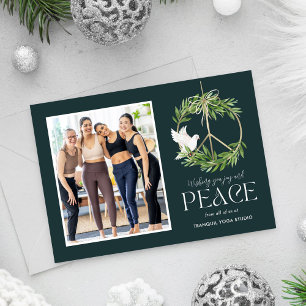 Peaceful Dove Business Holiday Photo Card