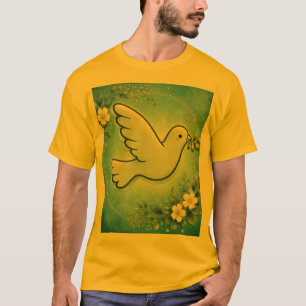 Peaceful Dove in Bloom.  T-Shirt