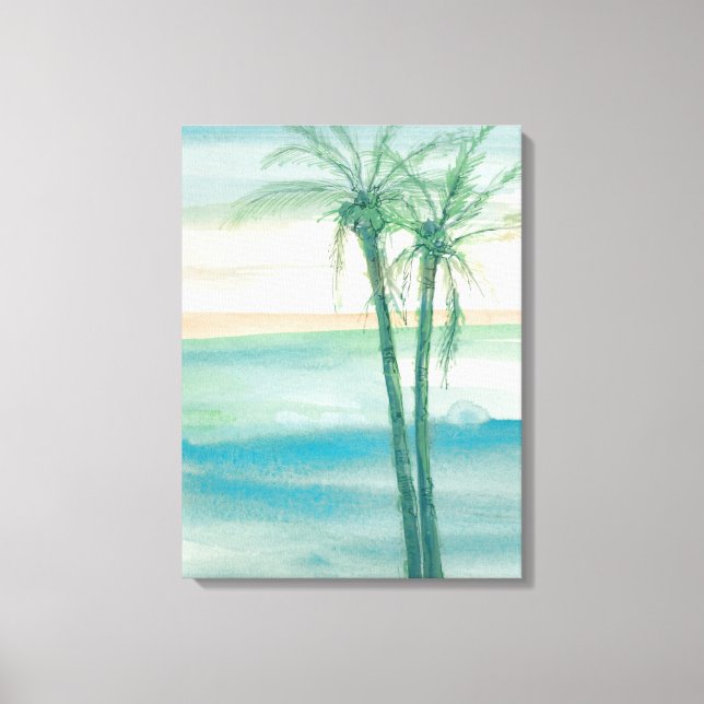Peaceful Dusk Tropical Canvas Print (Front)