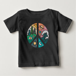 Peaceful Elements: Nature & Cosmos Baby T-Shirt