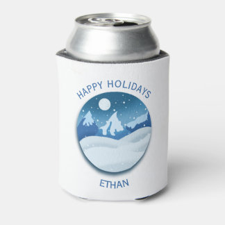 Peaceful Frosted Landscape Custom Can Cooler