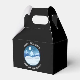 Peaceful Frosted Landscape Custom Favor Box