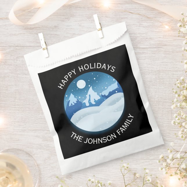 Peaceful Frosted Landscape Custom Favour Bag (Clipped)