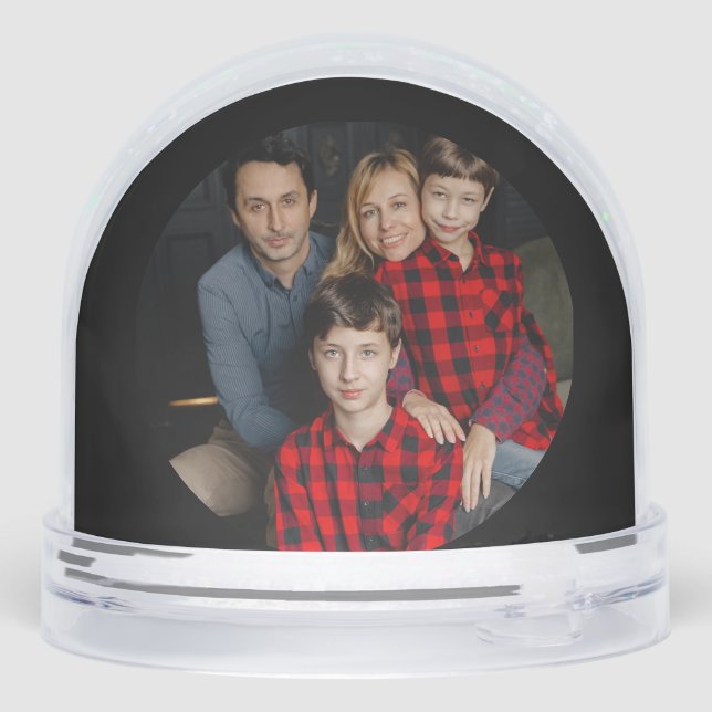 Peaceful Frosted Landscape Custom Snowglobe (Back)